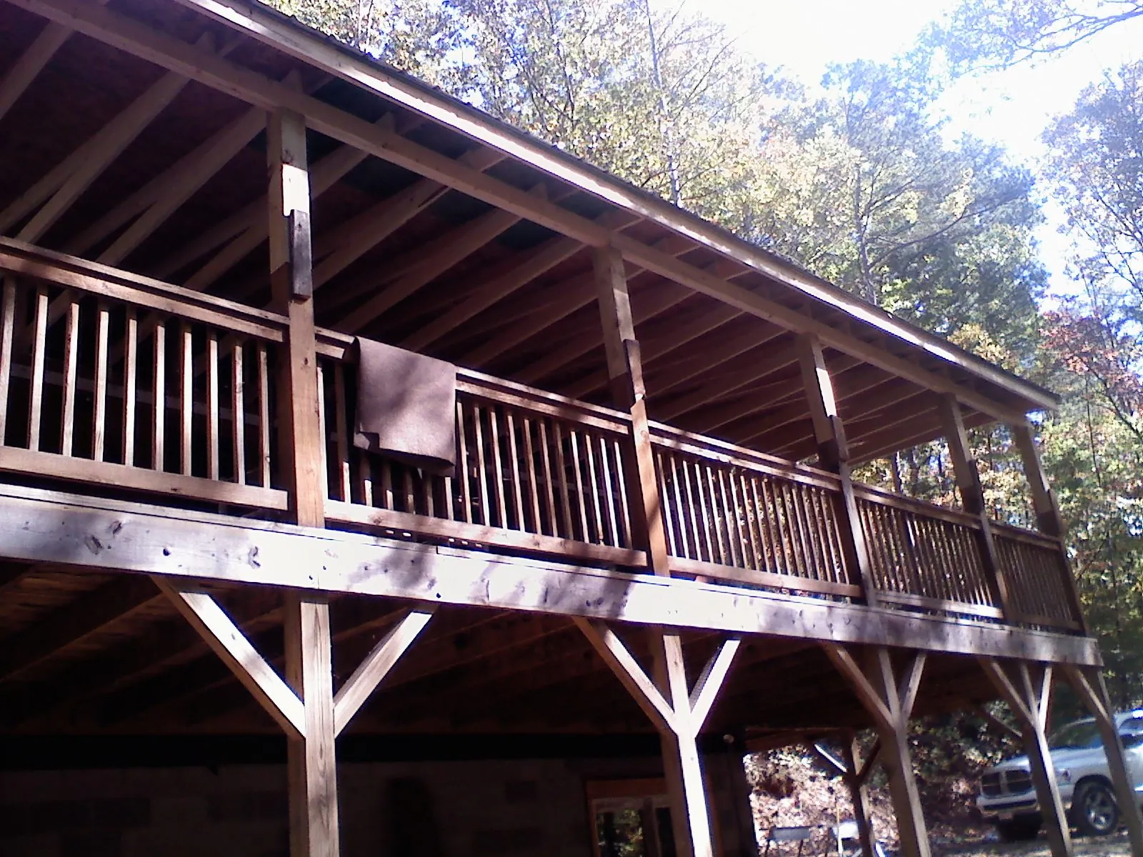 Timber framing under a new elevated porch and deck — Roof Leak Repair in Schodack Landing by Roofing Brothers